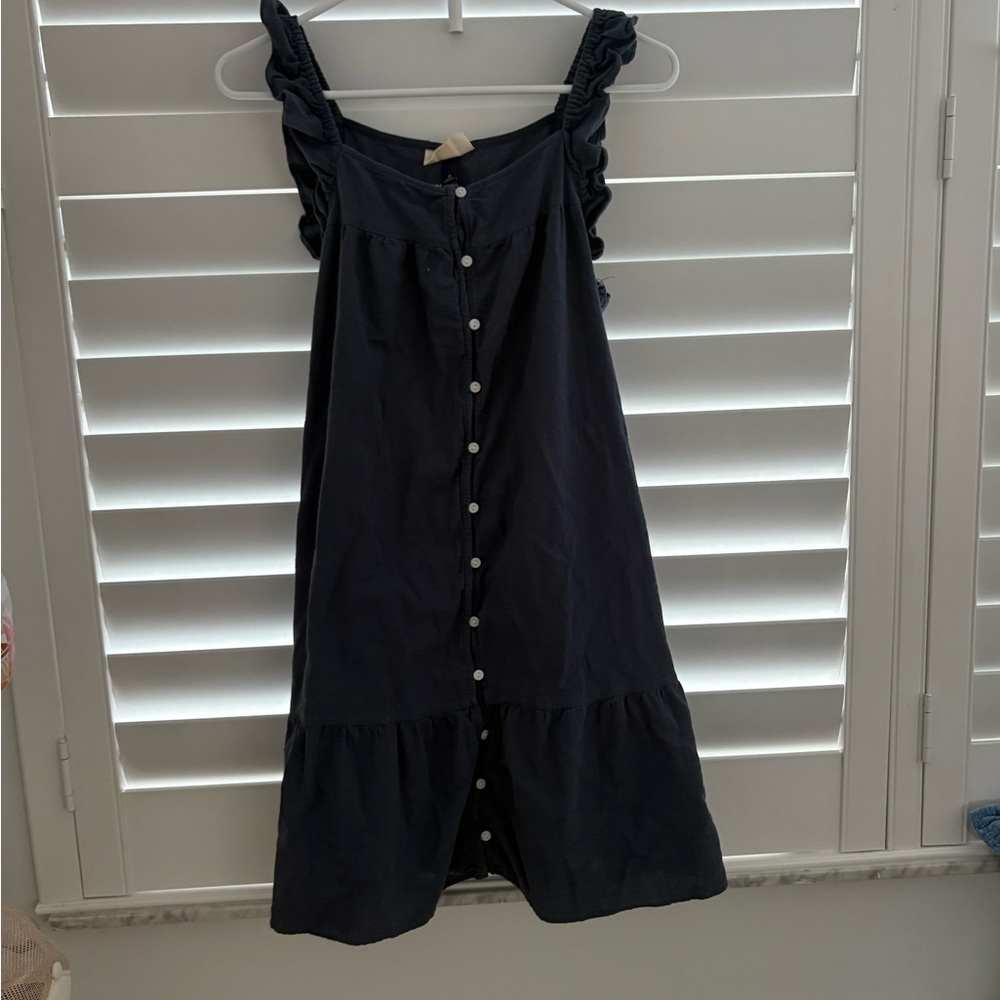 Universal Thread Dark Blue Ruffle Mini Dress - Picture 2 of 4